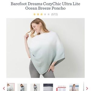 ❌SOLD❌BAREFOOT DREAMS COZYCHIC ULTRA LITE PONCHO IN OMBRÉ WATERFALL